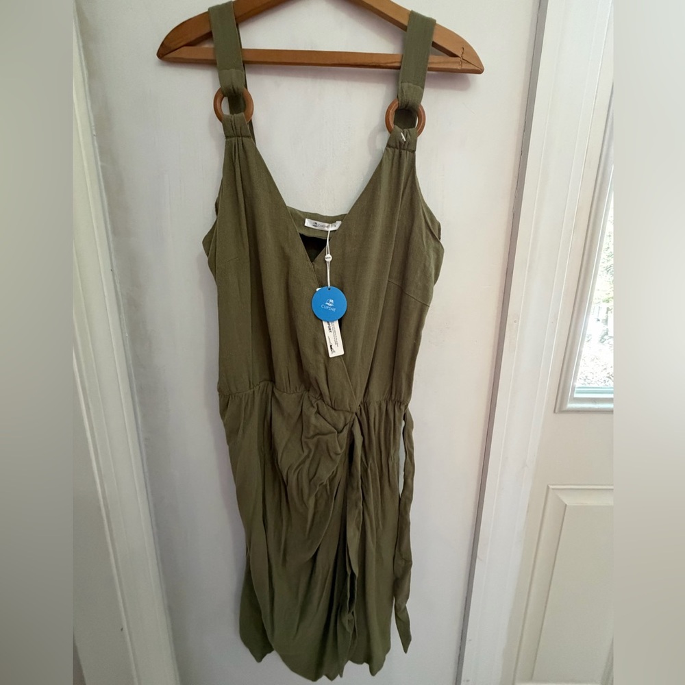 NWT Cupshe size medium linen blend swim cover or beach resort wear